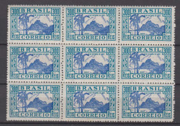 Brazil Brasil Mi# 437 ** MNH Block Of 9 DIA DA CRIANCA 1935 - Unused Stamps