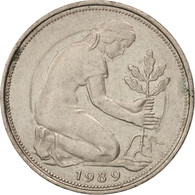 Monnaie, République Fédérale Allemande, 50 Pfennig, 1989, Karlsruhe, TTB+ - 50 Pfennig