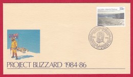 , Lettre 1985-1986, Mission Ptoject Blizzard 1984-1986, Oblit. BT, Iceberg Alley Mawson, Cape Denison (3090) - Brieven En Documenten