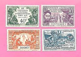 1054~~ 1931 ~~ DAHOMEY   N°  99 / 102*  Avec Traces De Carnières - Benin - Dahomey (1960-...)