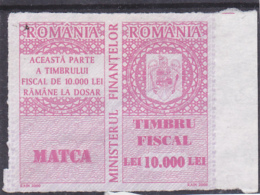 FISCAUX,REVENUE ,10 000 LEI,STAMPS  2000 MNH **, ROMANIA. - Steuermarken