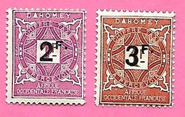 1076~~ 1927~~ DAHOMEY   Taxe  N°  17 / 18*      Avec  Trace  De  Charnière - Benin - Dahomey (1960-...)