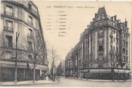 (petit Moirage Scan) -75- PARIS  Avenue Félix Faure Timbrée Excellent état - Arrondissement: 15