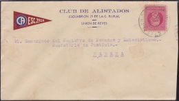 1917-H-304 CUBA REPUBLICA. 1917. 2c PATRIOTAS. 193?. SOBRE CLUB ALISTADOS GUARDIA RURAL. UNION DE REYES, MATANZAS. - Lettres & Documents