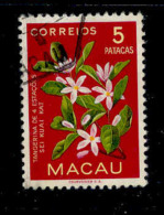 ! ! Macau - 1953 Flowers 5 P - Af. 383 - Used - Used Stamps