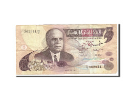 Billet, Tunisie, 5 Dinars, 1973, 1973-10-15, KM:71, TB - Tunisie