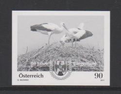 Austria Black Print - Schwarzdruck Mi 2965 - White Stork (Ciconia Ciconia), Coat Of Arms - 2011 - Usados