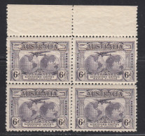 Australia 1931 Air Mail, Mint No Hinge/ Mint Mounted, Block, See Desc Sc# , SG 123 - Mint Stamps