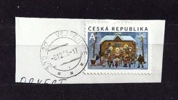 Czech Republic  Tschechische Republik 2014 ⊙ Mi 826 Josef Lada - Christmas, Weihnachten. Cutting, Auf Briefstück C.12 - Gebraucht