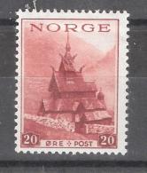 NORGE / Norvège / Norway 1938 , Tourism , Yvert N° 188 , 20 O Rouge Brique , Neuf *, TB, Cote 7,50 Euros - Neufs