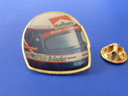 Pin´s Formule 1 F1 - Casque - Voiture Course Automobile 27 - Marlboro Bouvy B. Gachot Eurodye Philips (JB11) - Automobile - F1