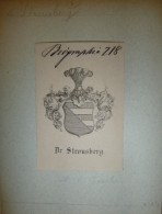 Ex-libris Héraldique XIXème - De STROUSBERG - Bookplates