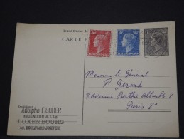 LUXEMBOURG - Entier Avec Complément D´affr. Pour Paris - 1951 - A Voir - P17607 - Enteros Postales