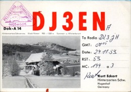 Hinterzarten - S/w Hugenhof  Amateur Funkkarte QSL - Hinterzarten