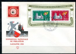 3903 - SCHWEIZ / SWITZERLAND - Block 15 Auf Umschlag Mit Vignette, Sonderstempel (französisch) - Bloques & Hojas