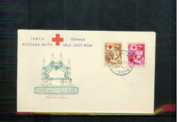 Trieste Zone B 1953 Michel 5+5 Red Cross Tax Stamps Scarce FDC - Marcophilie