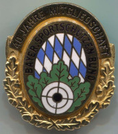 ARCHERY / SHOOTING - Bayer. Sportschutzen Bund, Germany, Enamel, Vintage Pin, Badge, 35x30mm - Tir à L'Arc