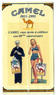 PUBLICITE CAMEL 1913-1993  80eme Anniversaire - Reclame-artikelen