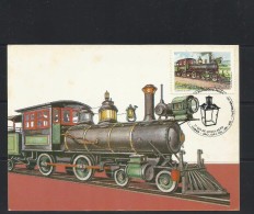 O) 1983 BRAZIL, LOCOMOTIVE, HERITAGE RAILWAY, MAXIMUM CARD, SLIGHT TONED, XF - Maximumkaarten