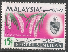 Negri Sembilan (Malaysia). 1965-69 Orchids. 15c Used SG 86 - Negri Sembilan