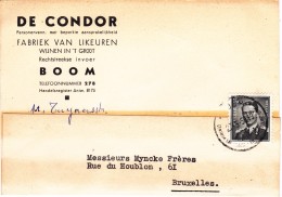 924 - BOOM - " De Condor "  Fabriek Van Wijnen En Likeuren 1958 - Wein & Alkohol