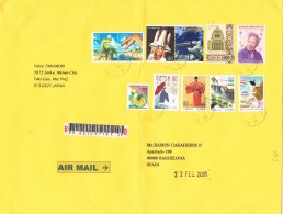 17753. Carta Certificada Aerea MEIWA (Mie) Japon 2012. Good Franking - Brieven En Documenten