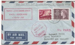 LUXEMBURGO RUMELANGE CC PRIMER VUELO PARIS AUCKLAND 1957 - Other & Unclassified
