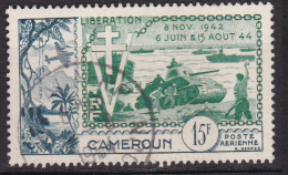 Cameroon Cameroun 1954 "10th Anniversary Of The Liberation" Airmail (Yv PA 44 ) Used Very Nice - Luchtpost