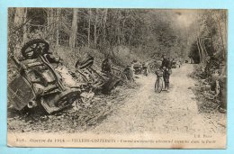 Guerre De 1914 - Villers-Cotterets - Convoi Automobile Allemand Incendié Dans La Foret - Picardie