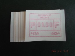 10 X Laag Punt. Roodpaars. Nieuwe Automaten. F/N C Papier. - Sonstige & Ohne Zuordnung