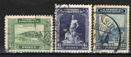 TURCHIA - 1929 - PONTE SUL KIZIL-IRMAK - BOZ KURD E IL SUO LUPO - SENZA PUNTINI SULLA U - USATI - Used Stamps