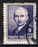 TURCHIA - 1945  - EFFIGIE DEL PRESIDENTE ISMET INONU - USATO - Gebruikt