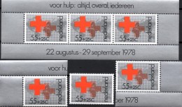 Rotes Kreuz 1978 Niederlande 1125,ER+Block 18 ** 4€ Rote Kreuze Weltkarte Erdteile Bloc M/s Red Cross Sheet Bf Nederland - Plaatfouten En Curiosa