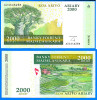 Madagascar 2000 Ariary 2003 Neuf UNC Arbre Champs Africa Que Prix + Port Paypal Skrill Bitcoin - Madagaskar