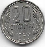 Bulgaria 20 Stotinka 1962   Km 63   Unc - Bulgarie