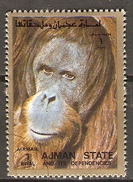 AJMAN      -    ORANG - OUTANG     -    Oblitéré - Gorilles