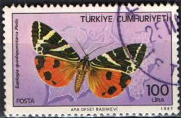 TURCHIA - 1987 - FARFALLA: EUPLAGIA QUADRIPUNCTARIA - USATO - Gebruikt