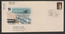 India  2004  WWF  Dolphins  Dolfins  New Delhi  Cover  # 90613  Inde Indien - Covers & Documents