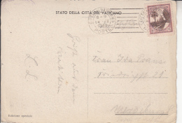 Vaticano (1938) - Definitiva 75 Cent. Su Cartolina - Brieven En Documenten