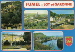Fumel (Lot-et.Garonne) - Château De Bonaguil. Vur Générale, Le Pont Et L´Usine. Le Passage... - Fumel