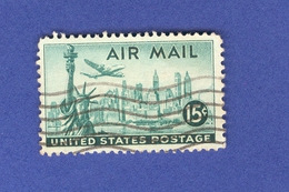 1947  N° 37 AÉRIENNE  AIR MAIL  15 C OBLITÉRÉ - 2a. 1941-1960 Usados