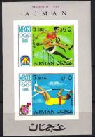 AJMAN Jeux Olympiques MEXICO 68. Yvert BF 32B. ** MNH. Haies, Saut A La Perche - Zomer 1968: Mexico-City