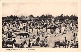 05328 "AFRICA ORIENTALE - ERITREA  - IL MERCATO"  ANIMATA. CART. POST. ORIG. NON SPEDITA. - Erythrée