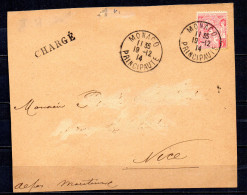 BC / Monaco  : N° 21 Sur Devant De Lettre Du 19 12 1914  , Cote :  300,00 € Album 12 - Lettres & Documents