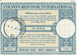 Coupon Réponse Turquie Modèle C22 - 150 Kurus - Istanbul 1963 - IRC IAS - Postwaardestukken