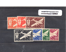 MADAGASCAR POSTE AERIENNE 1943 N° 55 / 61 * - Poste Aérienne