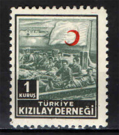 TURCHIA - 1955 - SOLDATI FEIRTI SULLA ZATTERA AL MOMENTO DELLO SBARCO - NUOVO MNH - Charity Stamps