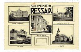 Souvenir De Ressaix Multivues (5) La Gare,rue De Binche...... - Other & Unclassified