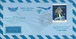 SF 72.2, Budapest - Zurich - Luzern, LUPO 1972 - Erst- U. Sonderflugbriefe