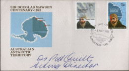 Antarctic Research - 1982  Australian Antarctic Mawson Centenary FDC Cancelled Kingston  - Postmark With Whale Motiv - Expéditions Antarctiques